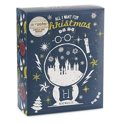 Imagen de Paladone Calendario de Adviento Harry Potter Sock 2021 con 12 Pares Calcetines Unisex, Cuenta Regresiva Navidad días