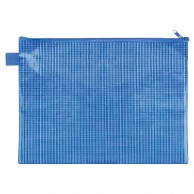 Imagen de VELOFLEX 2704050 bolsillo A4 con cremallera, azul, de material EVA reforzado tejido, 1 para documentos