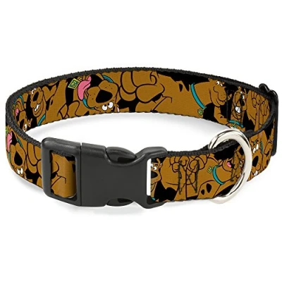Imagen de Buckle Down Scooby Doo Apilados Closeup Clip de plástico Negro Collar