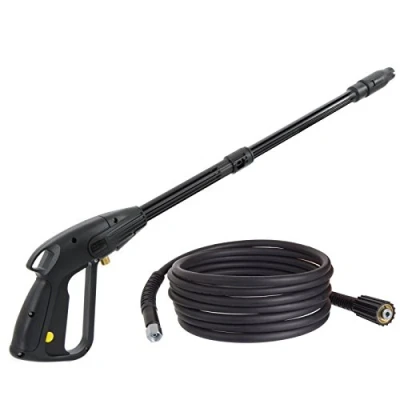 Imagen de TECHKAR Pistola Hidrolimpiadora M22x1,5 14mm Pasador con Manguera de Alta Presión y Lanza Accesorios Hidrolimpiadoras Boquilla Ajustable para Limpiador 10m