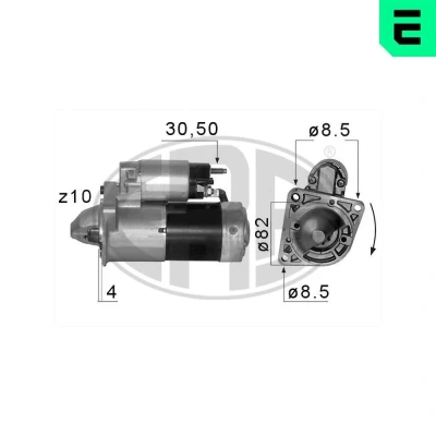 Imagen de ERA 220580A Motor de arranque 12 1,7 10 OPEL: Zafira B, Astra H Hatchback, Vectra C Berlina, SAAB: 9 3 5 Familiar