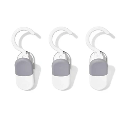 Imagen de OXO Good Grips 3 Piece ClipHanger Set Juego de Ganchos, plástico, Blanco