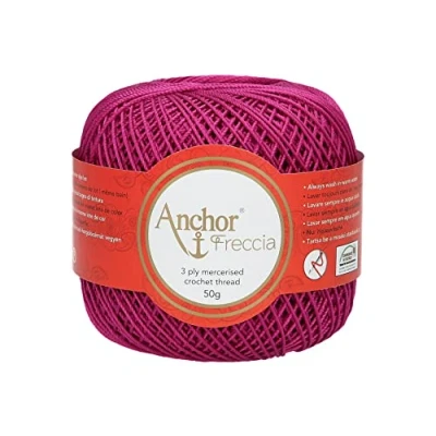Imagen de Anchor Freccia Hilo de ganchillo (grosor 6, 100% algodón), algodón, 00089 Pink, rosa