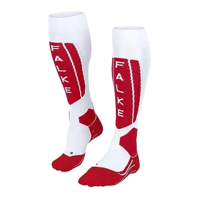 Imagen de FALKE SK5 Expert M KH seda hilo funcional calida fino 1 par, Calcetines de esquí Hombre, Blanco (White 2088), 39 41