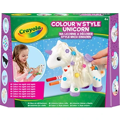 Imagen de CRAYOLA — Unicornio Colorea y Diseña, Juego de para Pintar con Rotuladores, Peine Accesorios, Apto Niños a Partir 4 Años