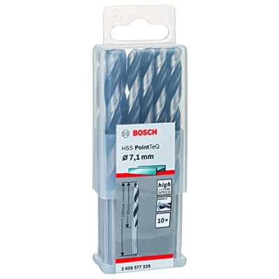 Imagen de Bosch Professional 10 brocas helicoidales HSS PointTeQ, para metal, 7.1 x 69 109 mm, accesorio de taladro