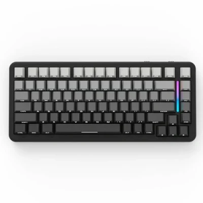 Imagen de ATTACK SHARK M86 Teclado Mecánico Gasket, Para Juegos RGB Inalámbrico Tri Mode (BT/2.4G/USB C) al 75%, Grabado En El Lateral, Intercambiable Caliente, Interruptores Lineales Negro Degradado