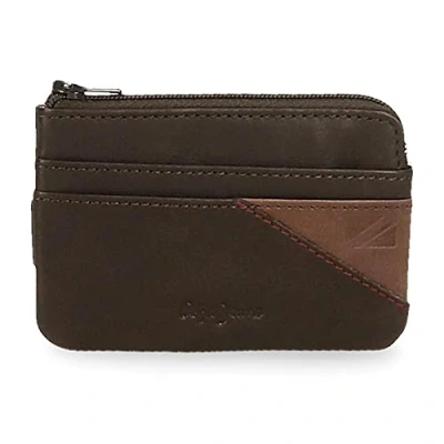 Imagen de Pepe Jeans Striking Monedero con Tarjetero Marrón 11x7x1,5 cms Piel