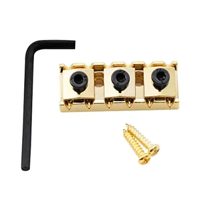 Imagen de Musiclily 42mm Guitarra Locking Nut Cejuela Bloqueo para Eléctrica Floyd Rose Puente Trémolo,Dorado