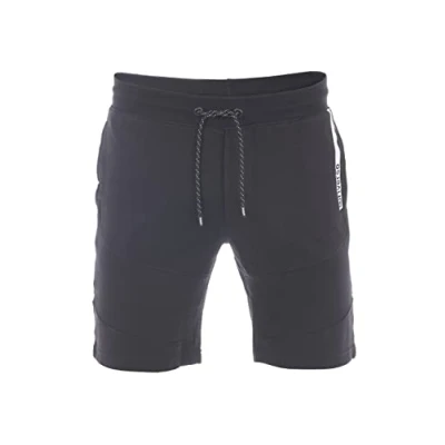 Imagen de riverso RIVRainer pantalones cortos de chándal para hombre, bermudas verano, motorista, algodón, negro, verde, azul, rojo, S, M, L, XL, 2XL, 3XL, 4XL, 5XL, Negro (24000).,