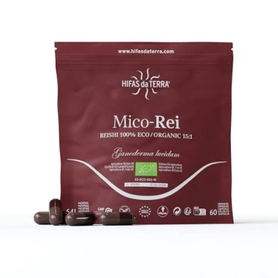 Imagen de HIFAS DA TERRA Mico Rei Extracto Puro de Reishi Hongos Refill 60 Cápsulas