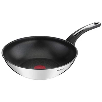 Imagen de TEFAL Emotion Sartén wok 28 cm, revestimiento antiadherente, difusión de calor homogénea, diseño elegante, mango resistente, inducción, indicador cocción E3001904