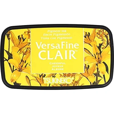 Imagen de Tsukineko Cheerful Alegre VersaFine Almohadilla de Tinta Clair, Material sintético, Amarillo, 5.6 x 9.7 2.3 cm, 76x35mm