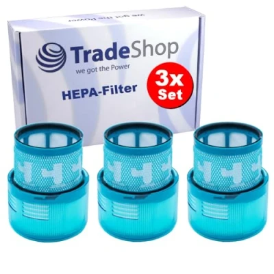 Imagen de Trade Shop 3 filtros HEPA de repuesto compatibles con Dyson Gen5 Detect Serie, para 972352 01/accesorios aspiradora