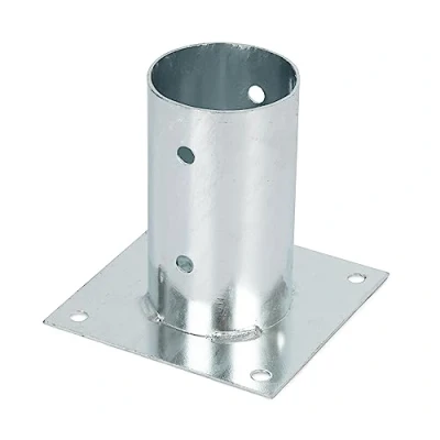 Imagen de Alberts 211653 Anclaje sobre base, Para postes de madera cuadrados y redondos, Galvanizado en caliente, Ø81 mm