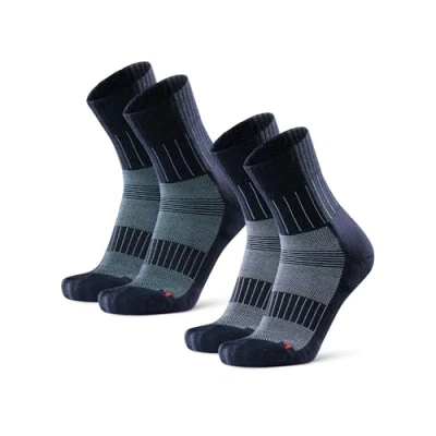 Imagen de Calcetines de Running Merino Booster, para Hombres y Mujeres, Anti ampollas, Antihumedad, Acolchados, Deportivo (Multicolor (1 x Azul Marino/Turquesa, 1 Marino/Azul Claro), EU 43 47)
