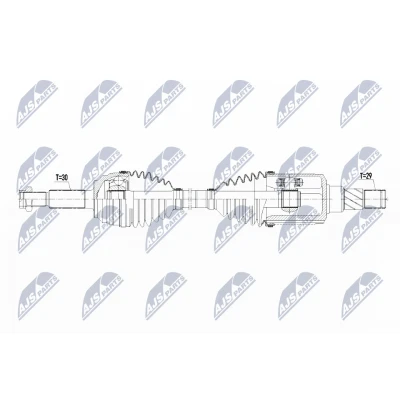 Imagen de NTY NPW CH 074 Árbol de transmisión Eje delantero, derecha 800 TESLA: Model X