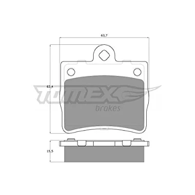 Imagen de TOMEX brakes TX 12 77 Juego de pastillas freno Eje trasero MERCEDES BENZ: Clase C Berlina, E Coupé