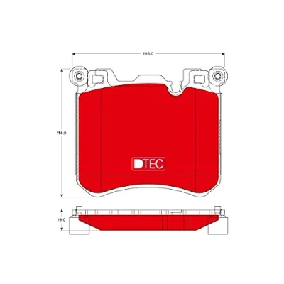 Imagen de TRW DTEC COTEC GDB1826DTE Juego de pastillas freno preparado para indicador desgaste BMW: X6, X5