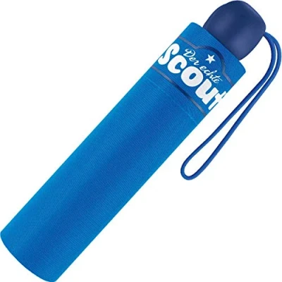 Imagen de Scout paraguas para niños, de bolsillo, escolar con bandas reflectantes, extra ligero, azul real, azul, small, Deportivo/funcional, moderno/minimalista