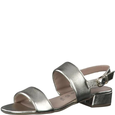 Imagen de Tamaris Mujer 1 28147 42, Sandalia con talón, Light Gold Met, 38 EU