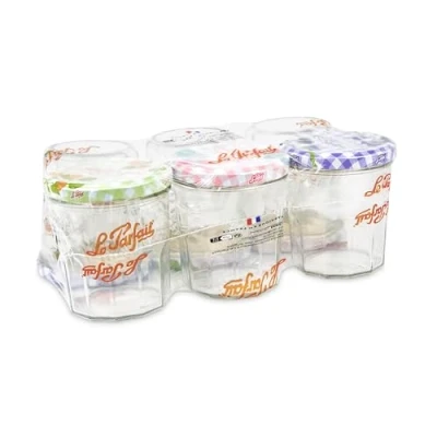 Imagen de Le Parfait 6585019.0 Confituriers Vidrio Set de 6 tapas, surtido: colores aleatorios