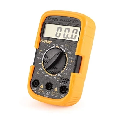 Imagen de DT830D + Mini Pocket Digital Multimeter 1999 Counts AC/DC Volt Amp Ohm Diodo HFE Probador de Continuidad Amperímetro Voltímetro