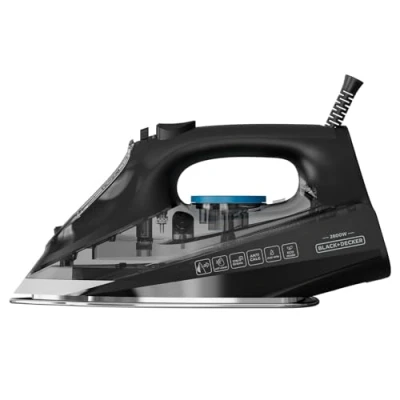 Imagen de Black+Decker Plancha de Vapor BXIR2805E 2600W Suela Cerámica Antirayaduras Golpe 170g/min Depósito 300ml Punta Precisión Antigoteo Sistema Antical y Autolimpieza