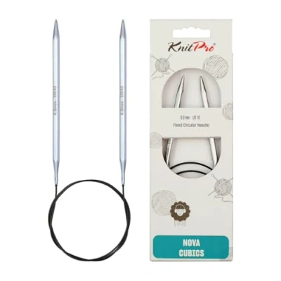 Imagen de KnitPro KP12161 40 cm x 6 mm Nova Cubics Fixed Circular Needles, Shiny Brass