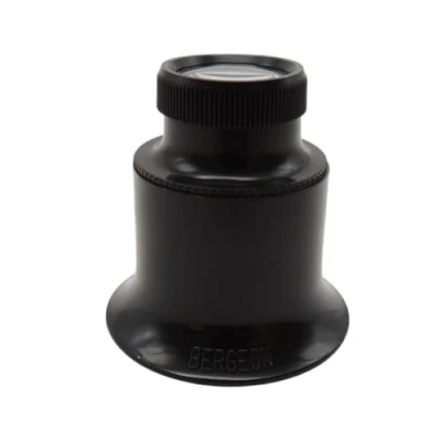 Imagen de BERGEON 1458 A 12 Lupa de doble lente para relojeros, aumentos, negro, M