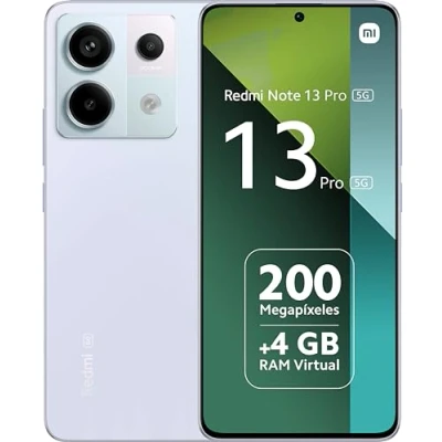 Imagen de Xiaomi Redmi Note 13 Pro 5G Smartphone 8+128GB, Snapdragon 7s, Pantalla AMOLED de 6,67 Pulgadas, 120Hz, Cámara Ultra Clara 200MP con OIS, 5000mAh, 67W Turbo Carga, Púrpura [Versión Global]