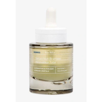 Imagen de KORRES Black Pine Suero nocturno para piel madura la cara, suaviza y tensa piel, dermatológicamente probado; vegano, 30 ml