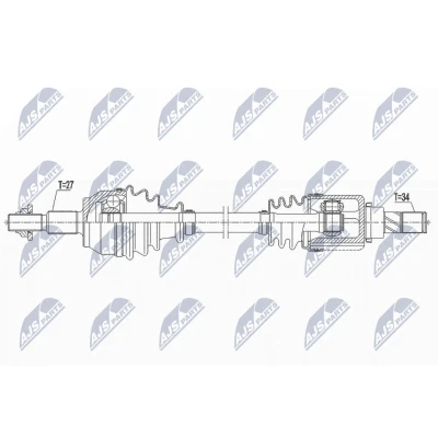 Imagen de Semi eje NTY NPW FR 139