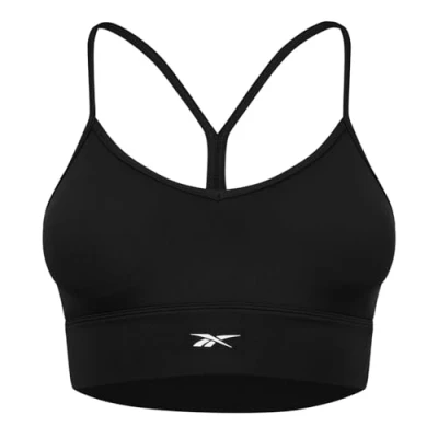 Imagen de Reebok Tricot BACK Workout Ready Speedwick YOGA Light Support Padded Sujetadores deportivos con sujeción ligera, Mujer, Talla: XS, Night black