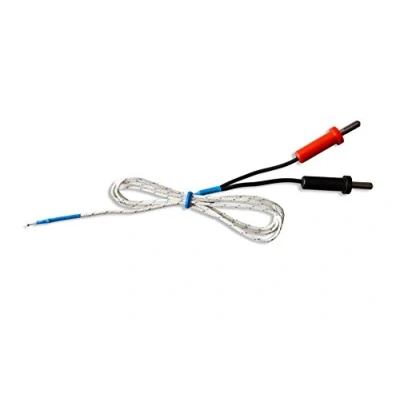 Imagen de PeakTech termopar/Sonda de temperatura con 4 mm conectores plátano para multímetro y termómetro; 40 C hasta 204 C; Tipo K; 1 m Longitud total en 2 diámetro