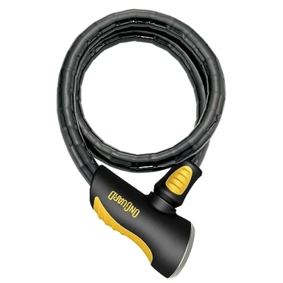 Imagen de On Guard Rottweiler, Candado de llave, Negro (Noir/Jaune), 100 cm x 20 mm