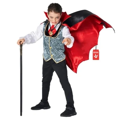 Imagen de Morph Disfraz Dracula niño, Vampiro Niño Dracula, Conde Halloween Miedo Talla S