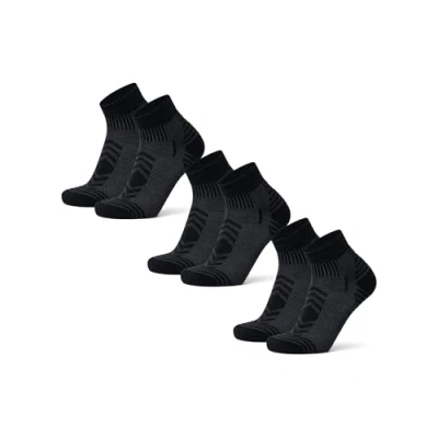 Imagen de DANISH ENDURANCE Calcetines Senderismo Antiampollas, Cortos, Hombre y Mujer, 3 Pack, Negro, 48 51