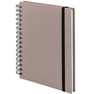 Imagen de Rössler Papier 1875452491 S.O.H.O. Cuaderno Wire O con cierre elástico, DIN A5, 21,8 x 15,5 2 cm, 80 hojas, taupe, 1 unidad