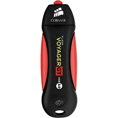 Imagen de Corsair Flash Voyager GT Unidad USB 3.0 de 1 TB (Alto Rendimiento con o 2.0, Carcasa Duradera Goma, Resistente al Agua, Anti Golpes), Negro/Rojo
