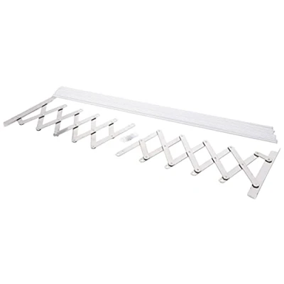 Imagen de Sauvic 90855 Tendedero E x tensible Inoxidable con 10 Varillas De Aluminio 100 cm, Color 78 26,5 cm