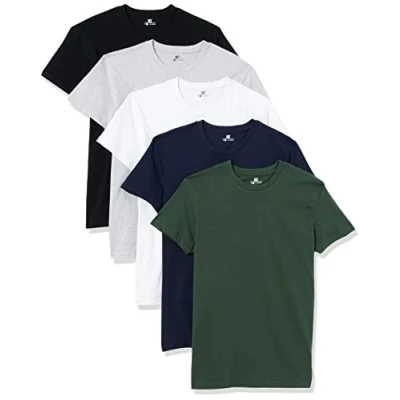 Imagen de Lower East Camisetas Manga Corta Hombre (5 Pack) de 100% Algodón Camiseta Corta, Hombre, T Shirts Basicas , Multicolor, S