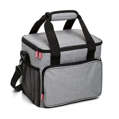 Imagen de Tatay 11L Nevera para alimentos, bolsa térmica porta triple capa aislante, flexible y 100% estanco. Urban Food Picnic Gris con aislamiento térmico comida