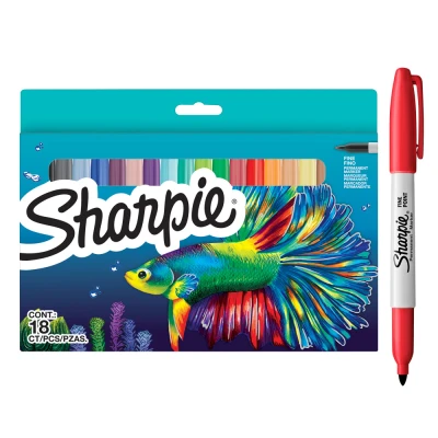 Imagen de Sharpie Rotulador Permanente BTS Fino Colores Surtidos 18pc
