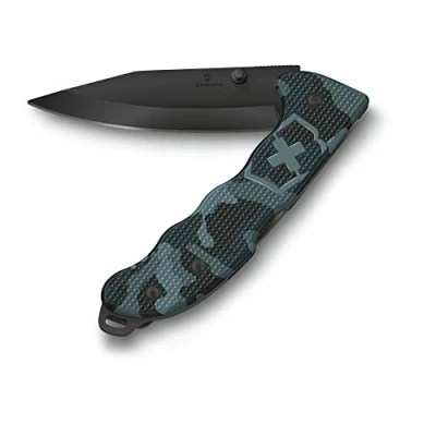 Imagen de Victorinox navaja suiza de bolsillo Hunter Evoke BSH, plegable outdoor, 4 funciones, incl. hoja 10 cm y perno pulgar extraíble, azul marino camuflaje