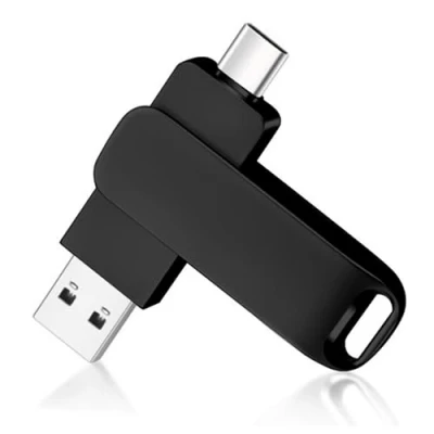 Imagen de Pendrive USB Memoria 128GB,Pen Drive C,Ultra Flair Flash Pen 128G Cuerpo Metálico,Pendrive Tipo C 2 en 1 para PC/Laptop/Computadora,Teléfono Móvil con