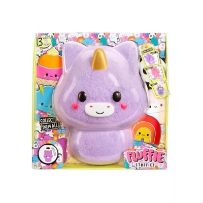 Imagen de Fluffie Stuffiez Peluche coleccionable grande, UNICORN, Revelación sorpresa al abrir la caja con ASMR Fidget DIY Piel flexible, pelusa ultrasuave, para niños y niñas a partir de 4 años