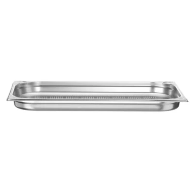 Imagen de HENDI Recipiente GN 1/1, con sólo fondo perforado, contenedor GN, apilable, bordes lisos, resistente a temperaturas de 40 300C, 5L, altura: 40mm, acero inoxidable