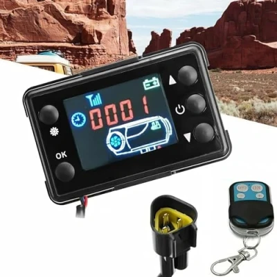 Imagen de calentador de aire diésel para coche, aparcamiento, control remoto LCD, interruptor remoto, con 4 botones