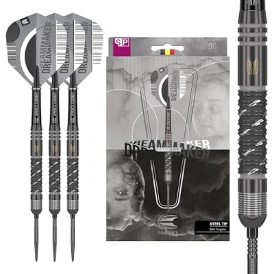 Imagen de Target Darts Dimitri Van Den Bergh x Echo 90% Tungsten Steel Tip Set 22g Juego de Dardos Punta Acero, Suiza, Herramienta SP Incluida, Dimi Edición Jugador